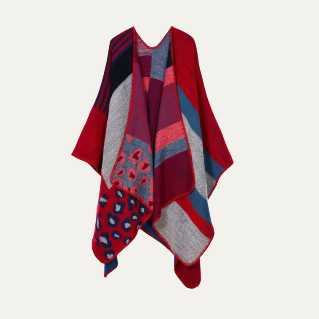 Poncho Voor Dames – Boho Cape Met Uniek Patroon