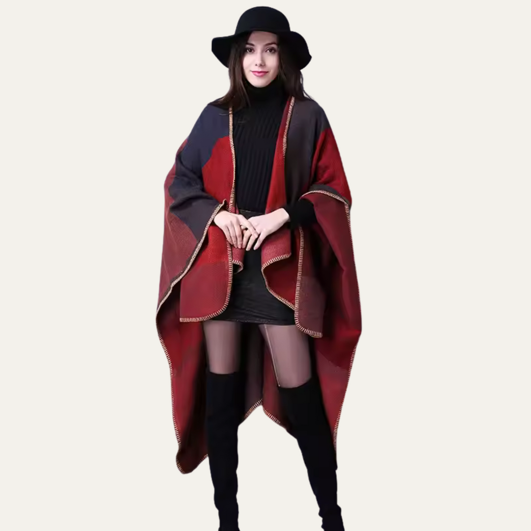 Poncho Voor Dames – Boho Cape Met Uniek Patroon