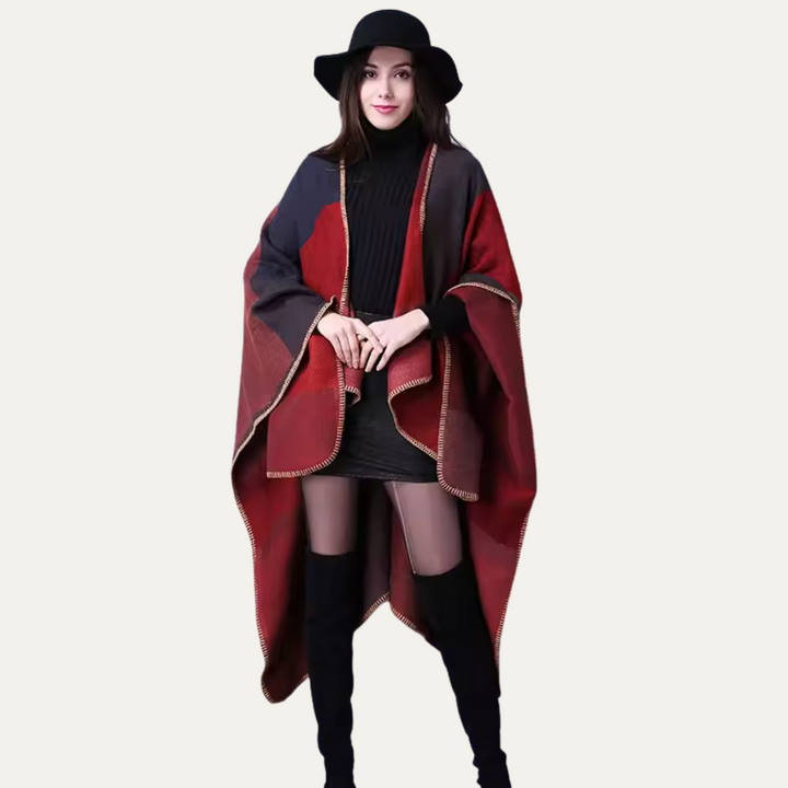 Poncho Voor Dames – Boho Cape Met Uniek Patroon