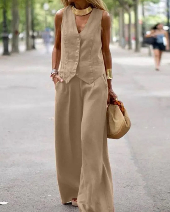 Elegante Linnen Set Dames [Old Money]