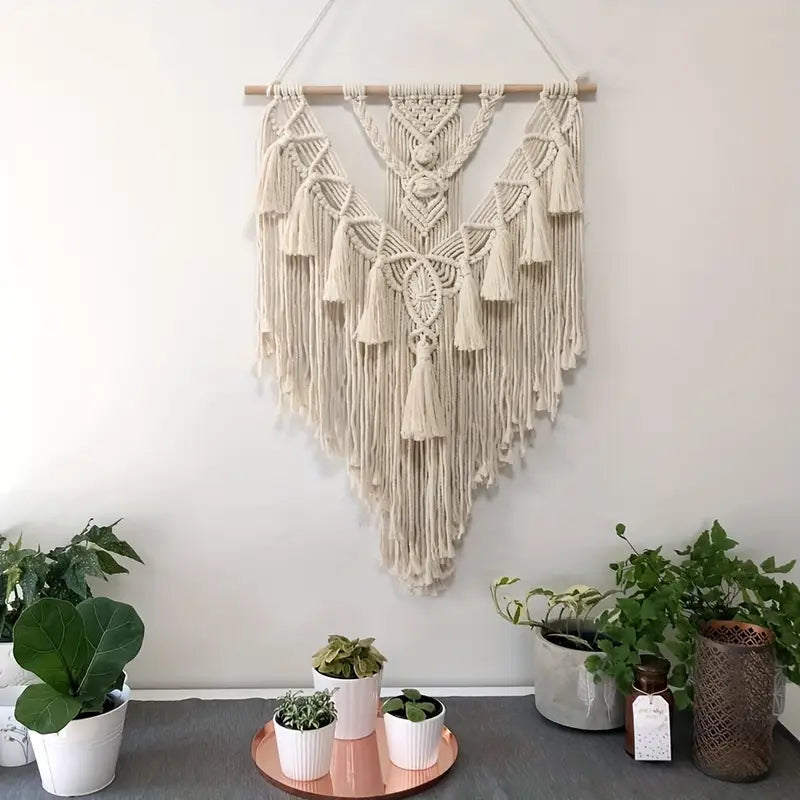 Handgemaakt wandtapijt katoen Scandinavisch Boho Lichtgewicht