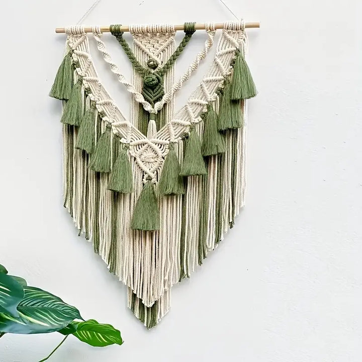 TasselTale - geometrisch macrame kwastjesdecor - boho wanddecoratie