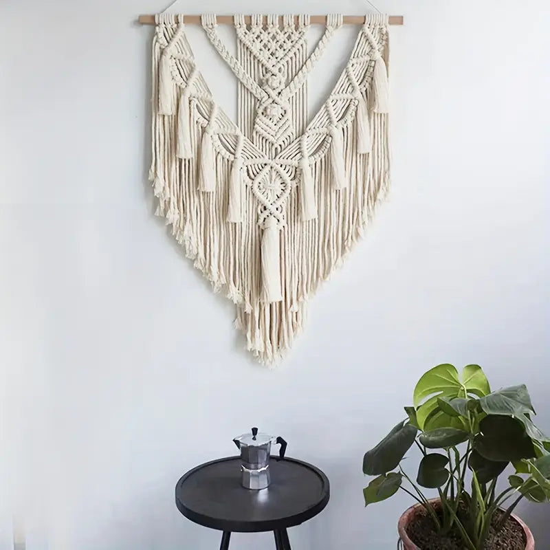 Handgemaakt wandtapijt katoen Scandinavisch Boho Lichtgewicht