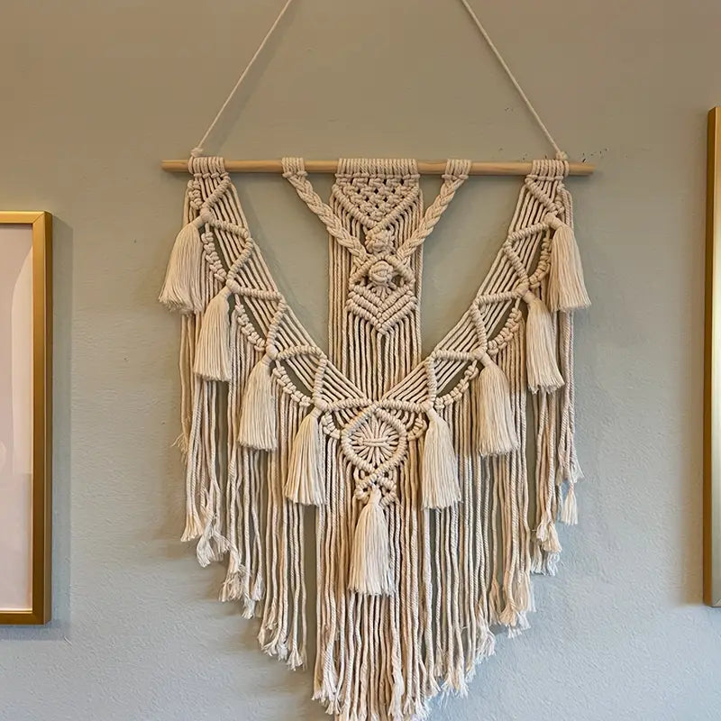 Handgemaakt wandtapijt katoen Scandinavisch Boho Lichtgewicht
