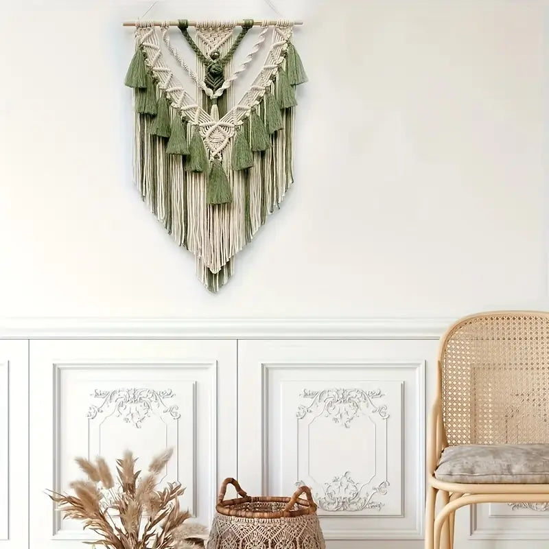 TasselTale - geometrisch macrame kwastjesdecor - boho wanddecoratie
