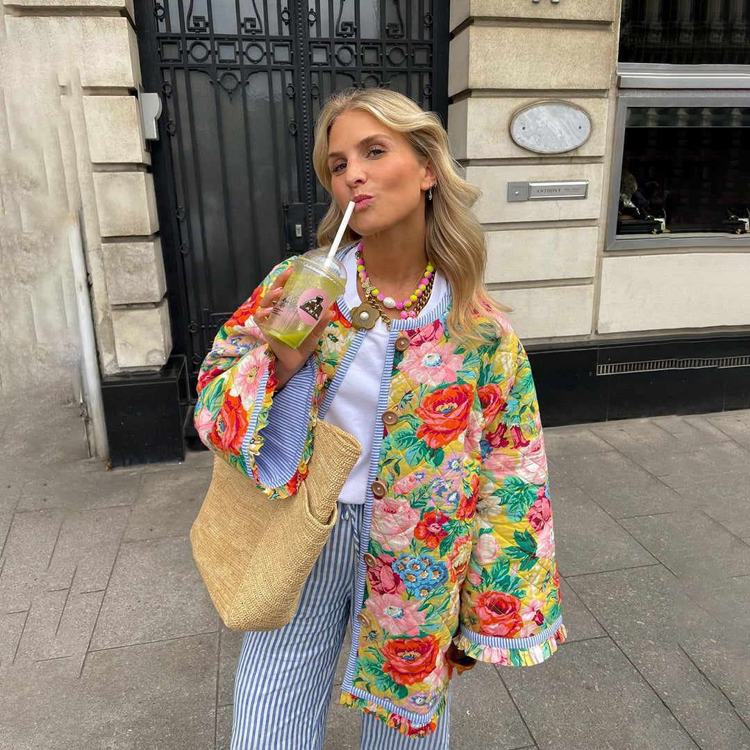 Boho Bloemen Jas - modieuze en lichtgewicht bovenkleding