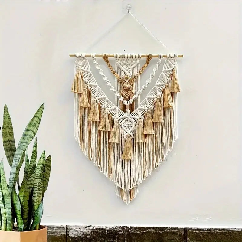 TasselTale - geometrisch macrame kwastjesdecor - boho wanddecoratie