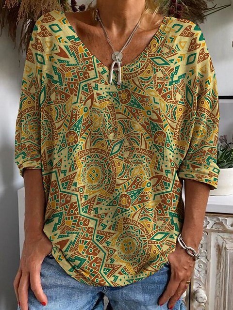 Stacy - casual comfortabel bedrukt shirt