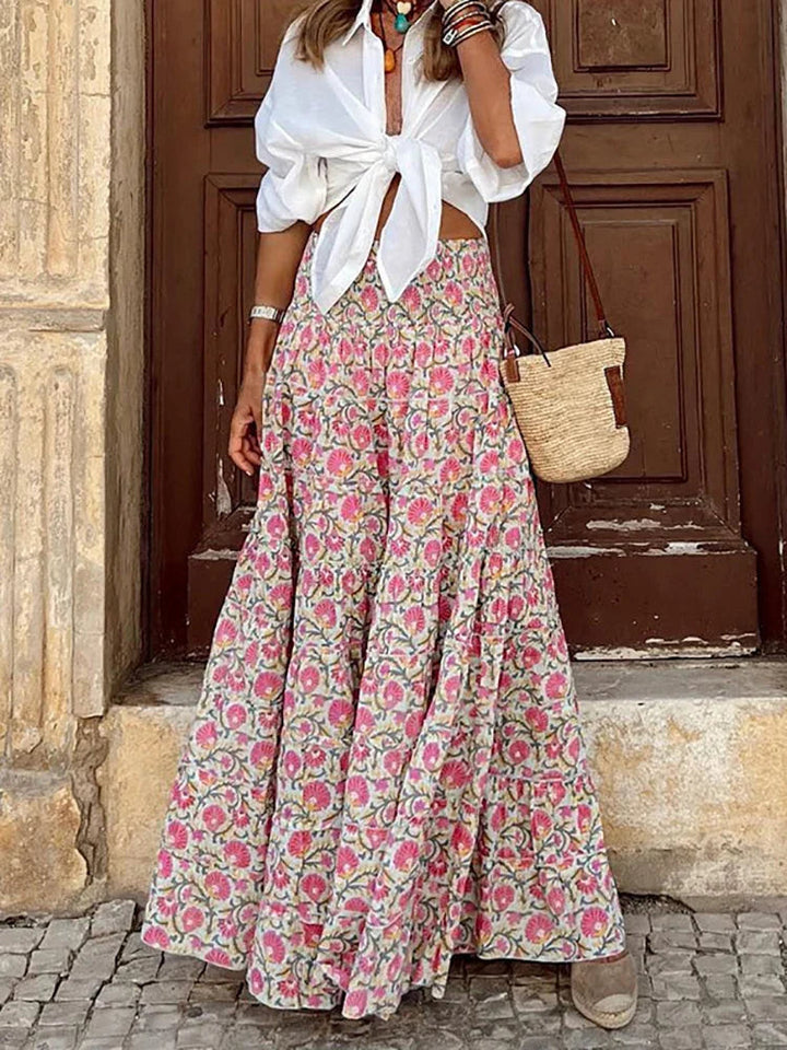 Elegante Boho Maxi Rok - vloeiende zomerstijl