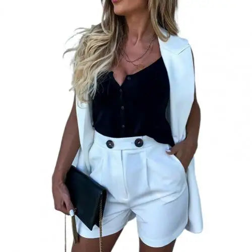 Kenzie - elegante co ord set [blazer+shorts]