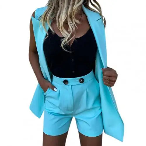 Kenzie - elegante co ord set [blazer+shorts]