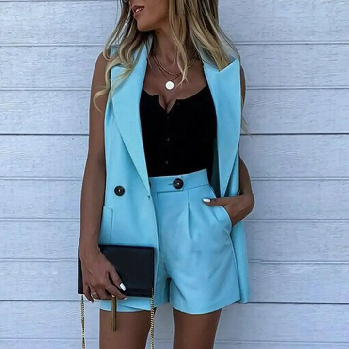 Kenzie - elegante co ord set [blazer+shorts]
