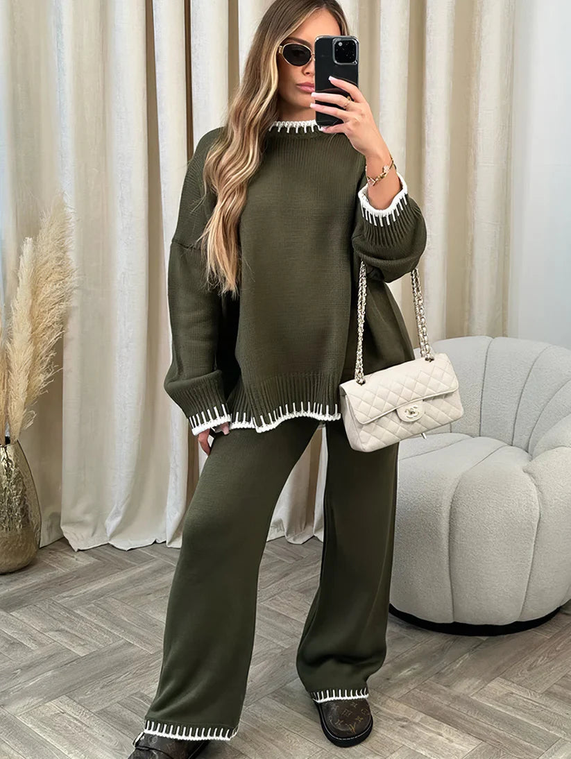 Velour Dream Comfortabele Losse Dames Set – Loungewear and Trainingspak Set