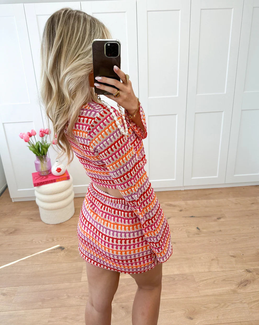 Moonlit Charm Crop Top & Mini Rok Set - Tweedelige Set
