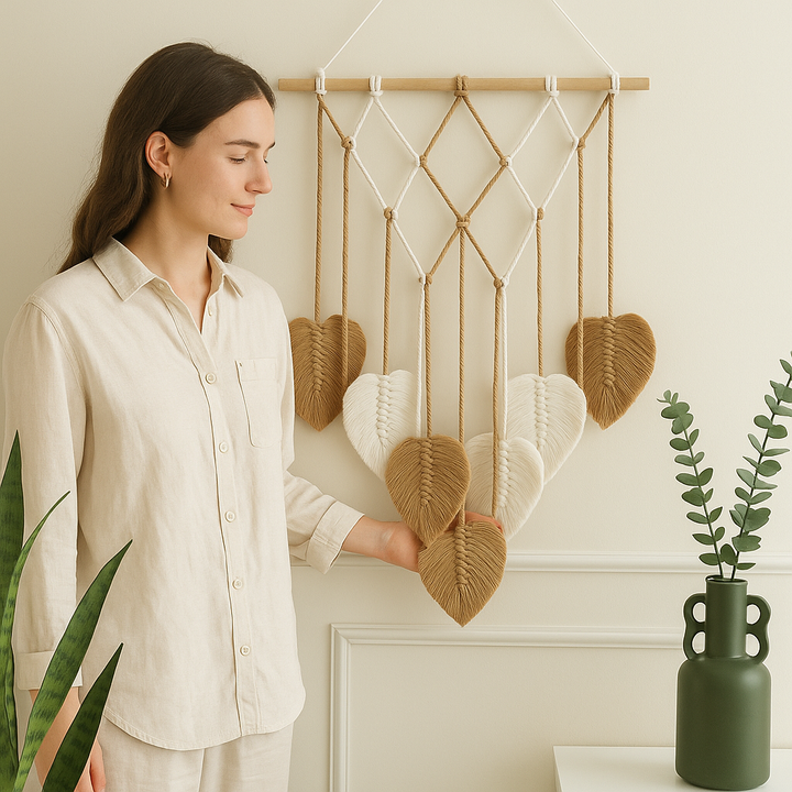 Handgemaakt Macramé Wandkleed Katoen Boho Scandinavisch