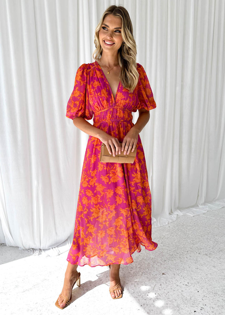 Romy - elegante maxi-jurk met print