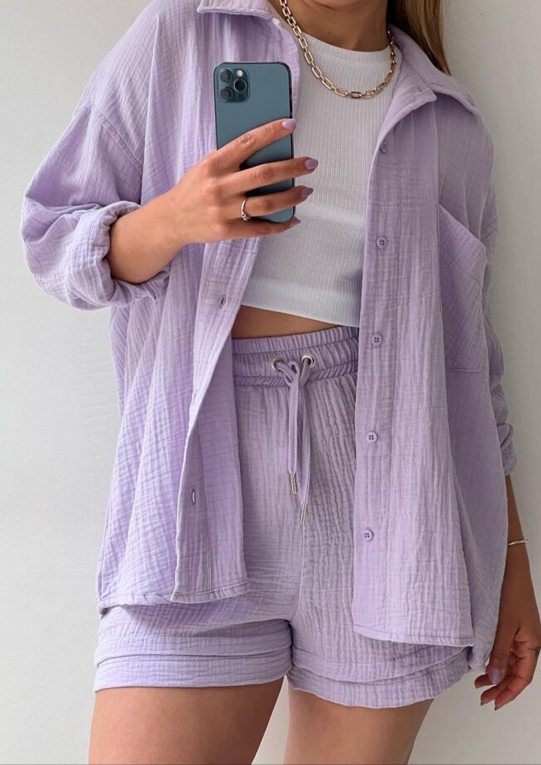 Bria - zomerse trendy co-ord set  [Blouse+Korte Broek]