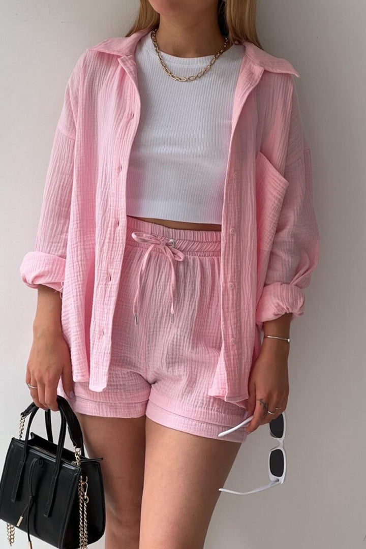 Bria - zomerse trendy co-ord set  [Blouse+Korte Broek]
