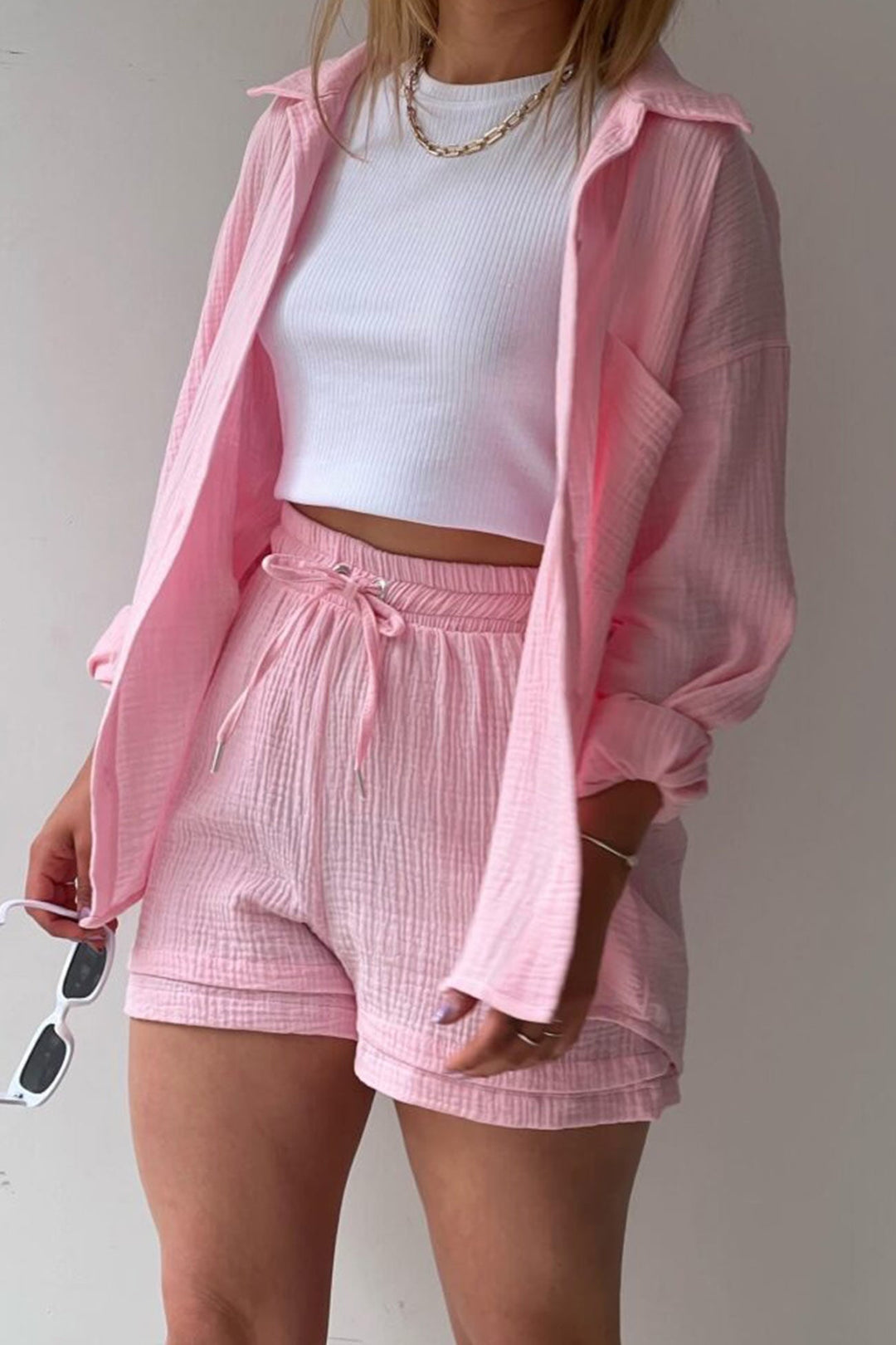 Bria - zomerse trendy co-ord set  [Blouse+Korte Broek]