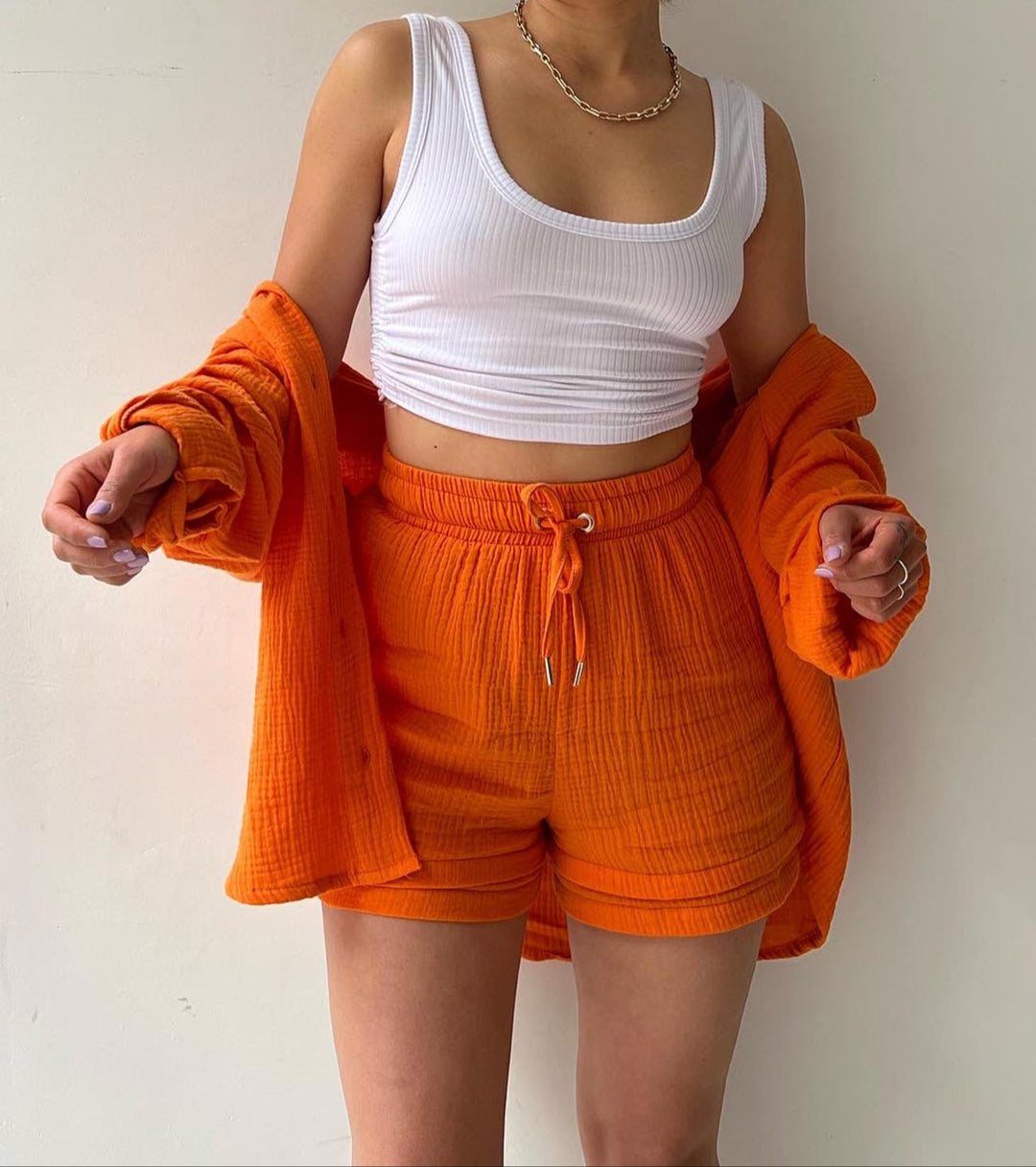 Bria - zomerse trendy co-ord set  [Blouse+Korte Broek]