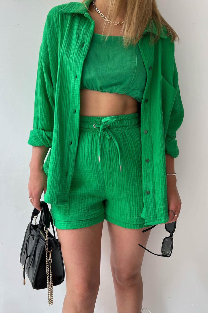 Bria - zomerse trendy co-ord set  [Blouse+Korte Broek]