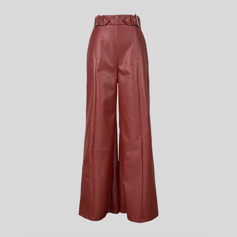 Karen - chique geplooide broek met hoge taille en wide leg