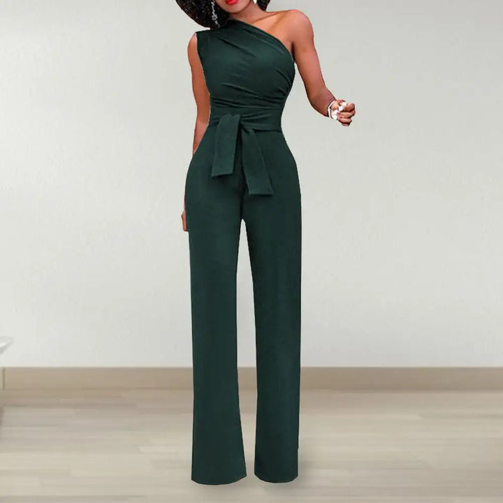 Lila - nauwsluitende jumpsuit met één schouder