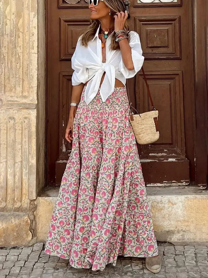 Elegante Boho Maxi Rok - vloeiende zomerstijl