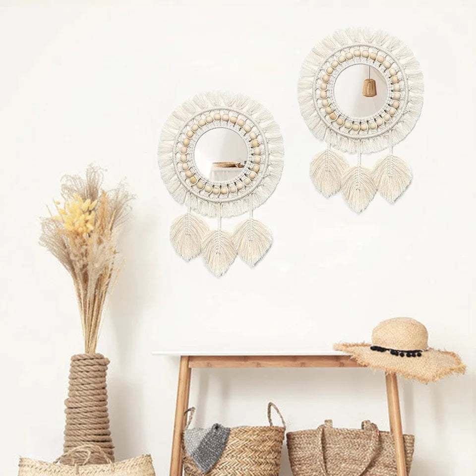 BohoBloom - macrame houten kralen decor