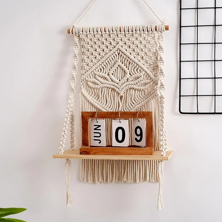 RopeHaven - zwevende macrame plankdecoratie