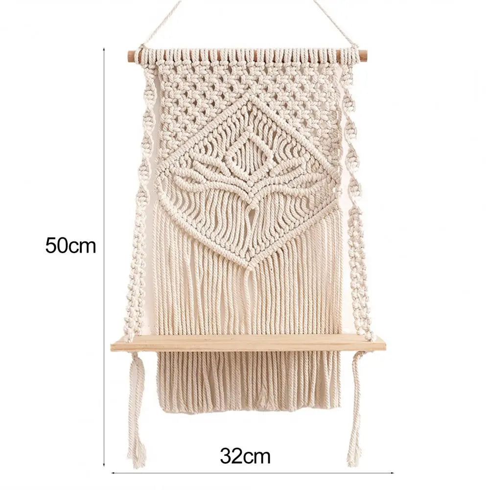 RopeHaven - zwevende macrame plankdecoratie