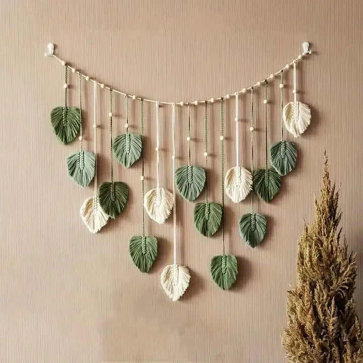 BohoBliss - macrame bladveren decor
