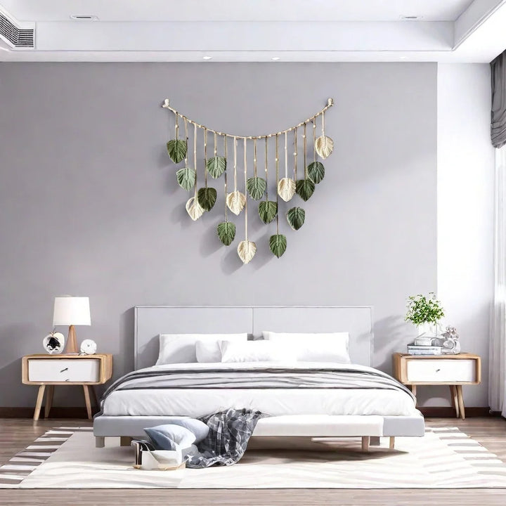 BohoBliss - macrame bladveren decor