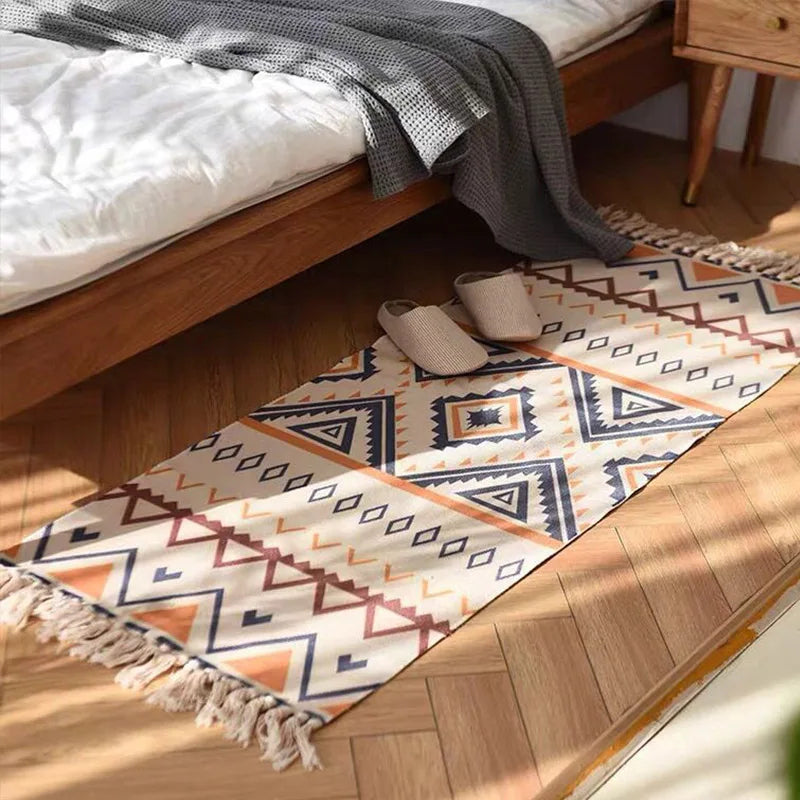 Boho Tapijt Katoen Handgemaakt Woonkamer Vloerkleed