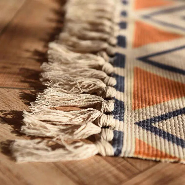 Boho Tapijt Katoen Handgemaakt Woonkamer Vloerkleed