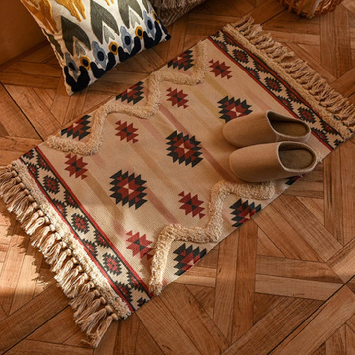Handgeweven Boho Vloerkleed