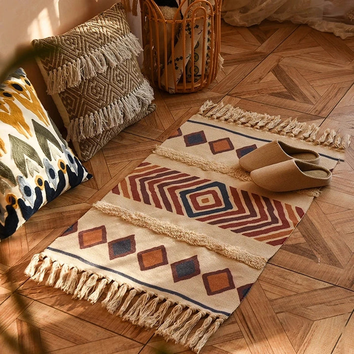 Handgeweven Boho Vloerkleed