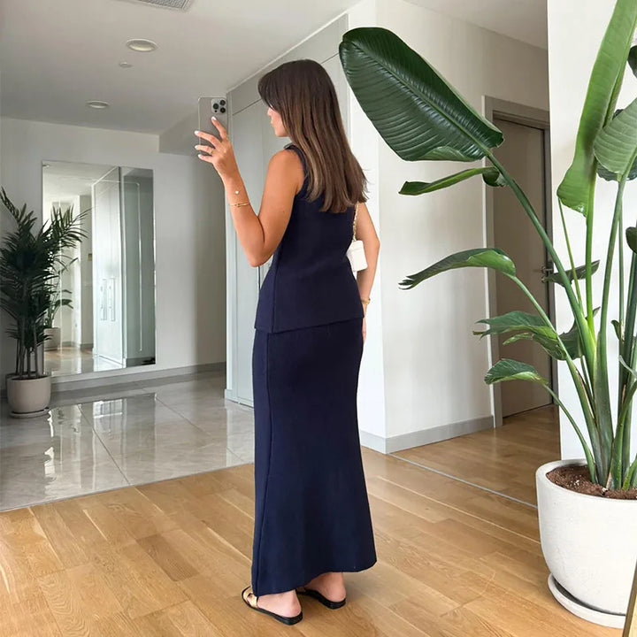 Elegante gebreide top + rok | co ord set