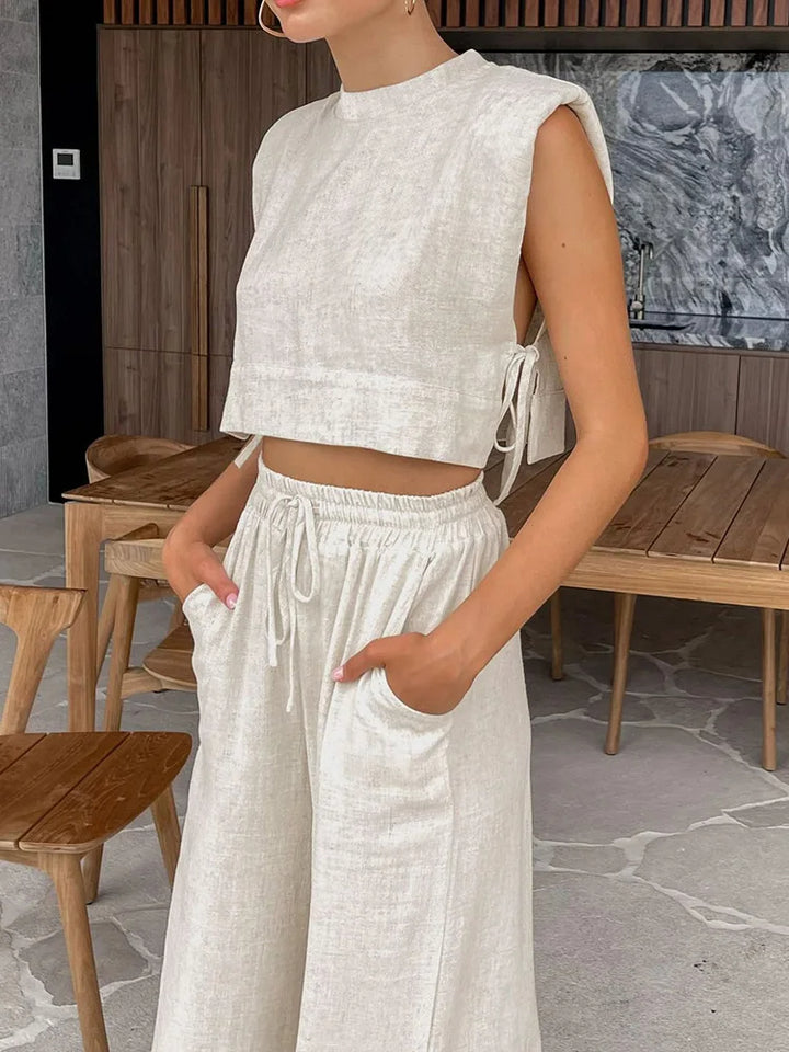 Linnen Set Broek + Top - Co ord set