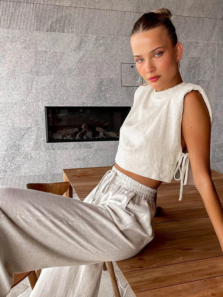 Linnen Set Broek + Top - Co ord set