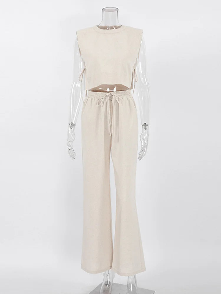 Linnen Set Broek + Top - Co ord set