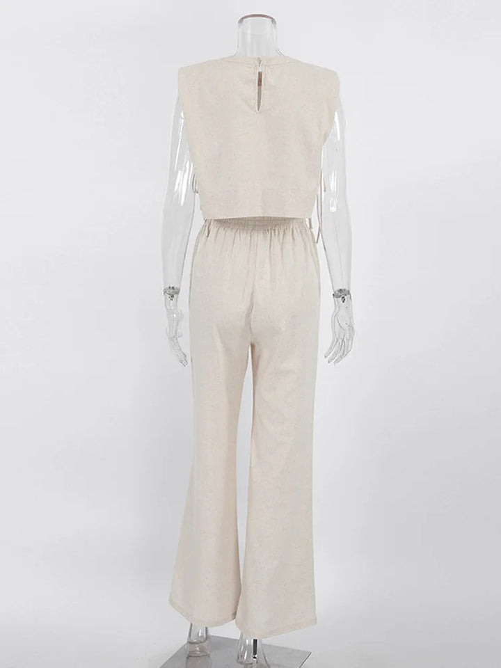 Linnen Set Broek + Top - Co ord set