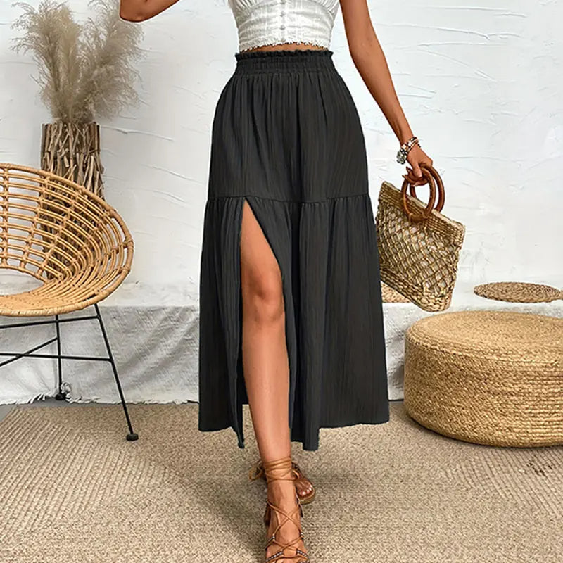 Island Glow Boho Maxi Rok – High Waist