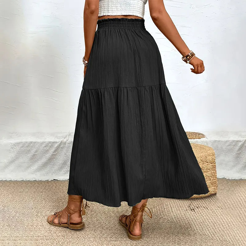 Island Glow Boho Maxi Rok – High Waist