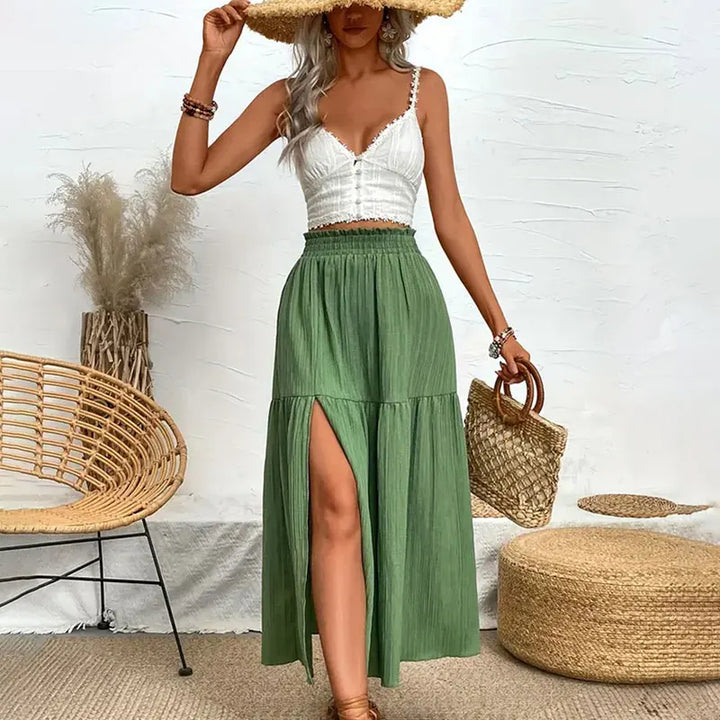 Island Glow Boho Maxi Rok – High Waist