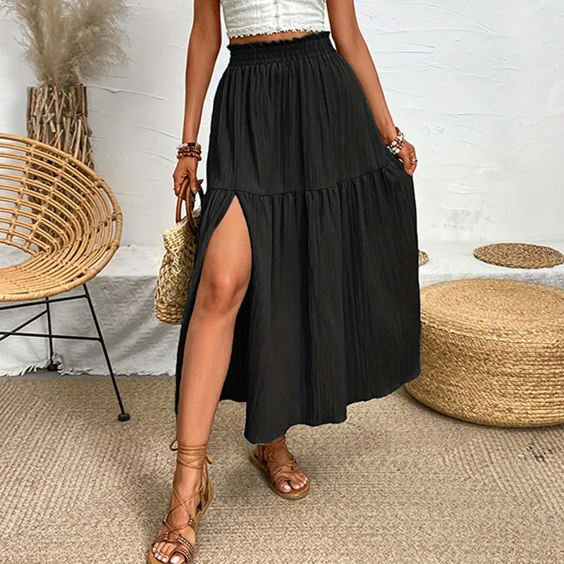 Island Glow Boho Maxi Rok – High Waist
