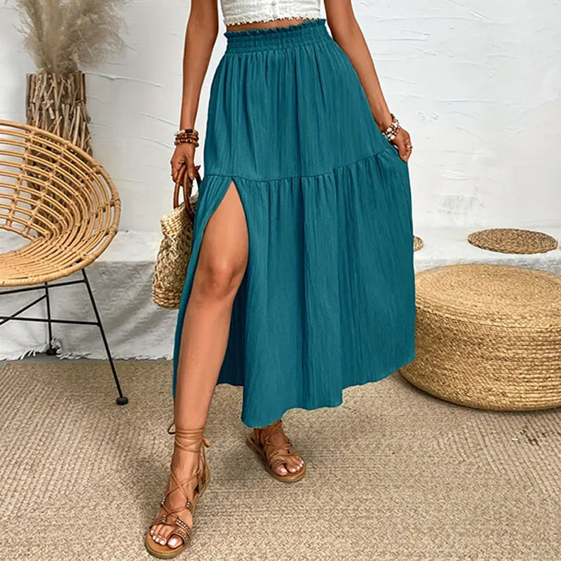 Island Glow Boho Maxi Rok – High Waist