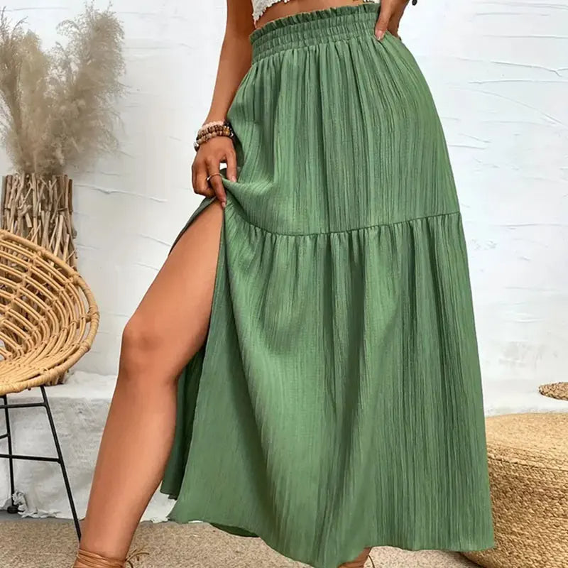Island Glow Boho Maxi Rok – High Waist