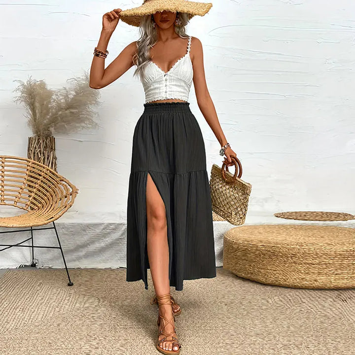 Island Glow Boho Maxi Rok – High Waist