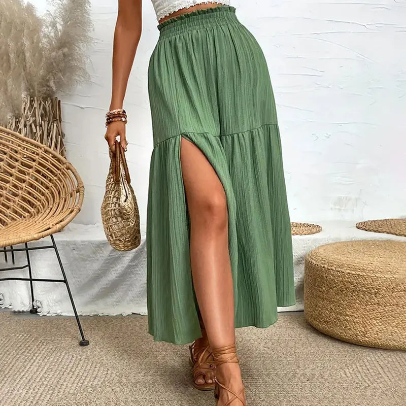 Island Glow Boho Maxi Rok – High Waist